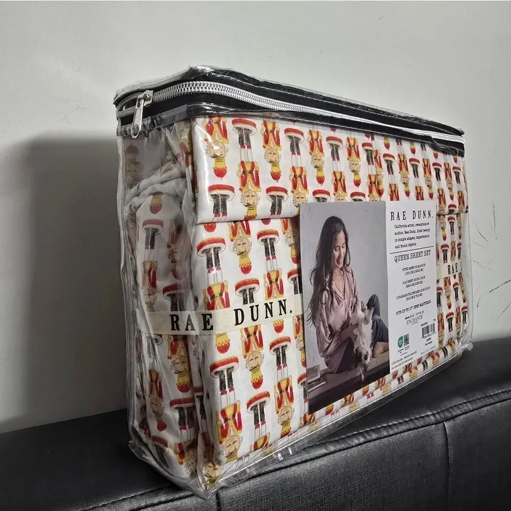 Rae Dunn Christmas Nutcracker Queen size Sheet Set